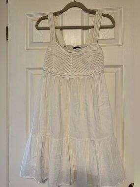 Gap White Crochet-Bodice Sundress